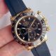 New Noob Rolex Daytona Black Dial Yellow Gold replica Watches - Swiss 4130 Movement (2)_th.jpg